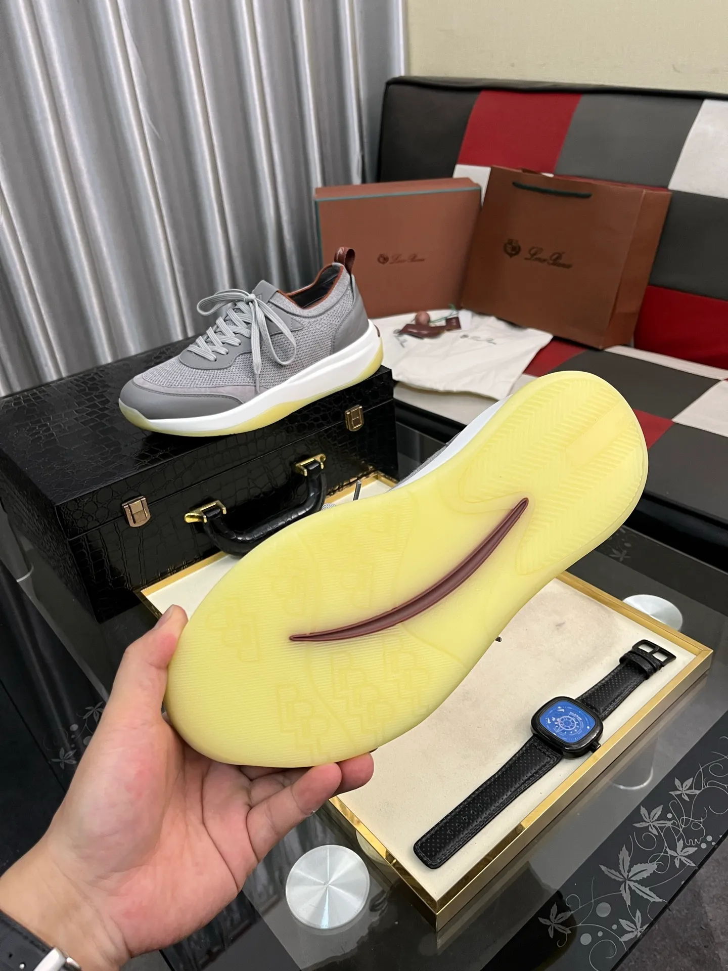 Men's men's shoes💰620⌚️⌚️Loro Piana - Loro Piana LP classic casual shoes, men's lace-up casual shoes and sneakers, high-quality lightweight and comfortable fabrics, suitable for outdoor leisure, the color is young and energetic, the upper is imported deerskin from Italy, it is great with sportswear or casual suits! Code number: 38-446️⃣Colors available